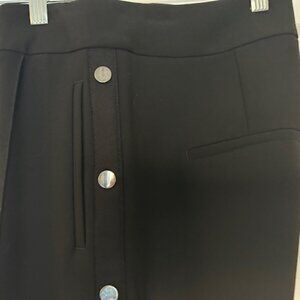 Veronica Beard Irving Techno Fabric Pants with Side Snaps